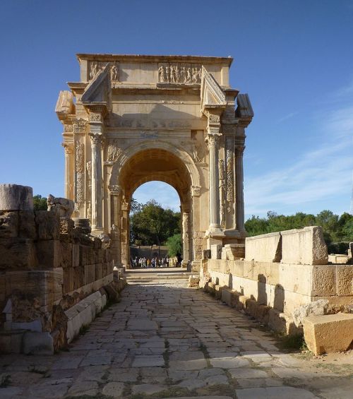 gaius-marius:Arch of Septimius Severus in Leptis Magna| 3rd century AD