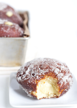 royal-food:  Vanilla Cream Filled Donuts