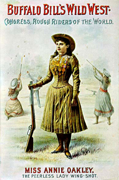 Annie Oakley sur une affiche du Buffalo Bill’s Wild West show.