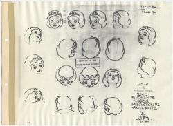 the-disney-elite:  Original model sheets for Walt Disney’s Snow White and the Seven Dwarfs.