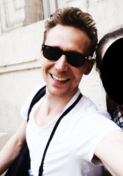  Tom enjoying taking (half) selfies with his long arms in France 22/05/13 &amp;