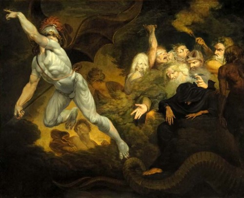 Satan Leaving the Court of Chaos (c. 1800) - Artist Unknown 
