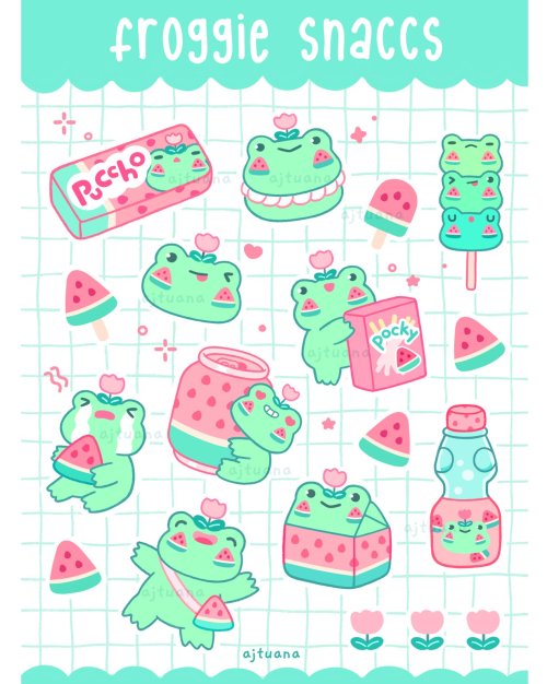  Animal Snaccs! Designed some sticker sheets for my shop launch this coming August! Soo excitedW