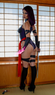 nerdybodypaint:  Psylocke X-Men body paint