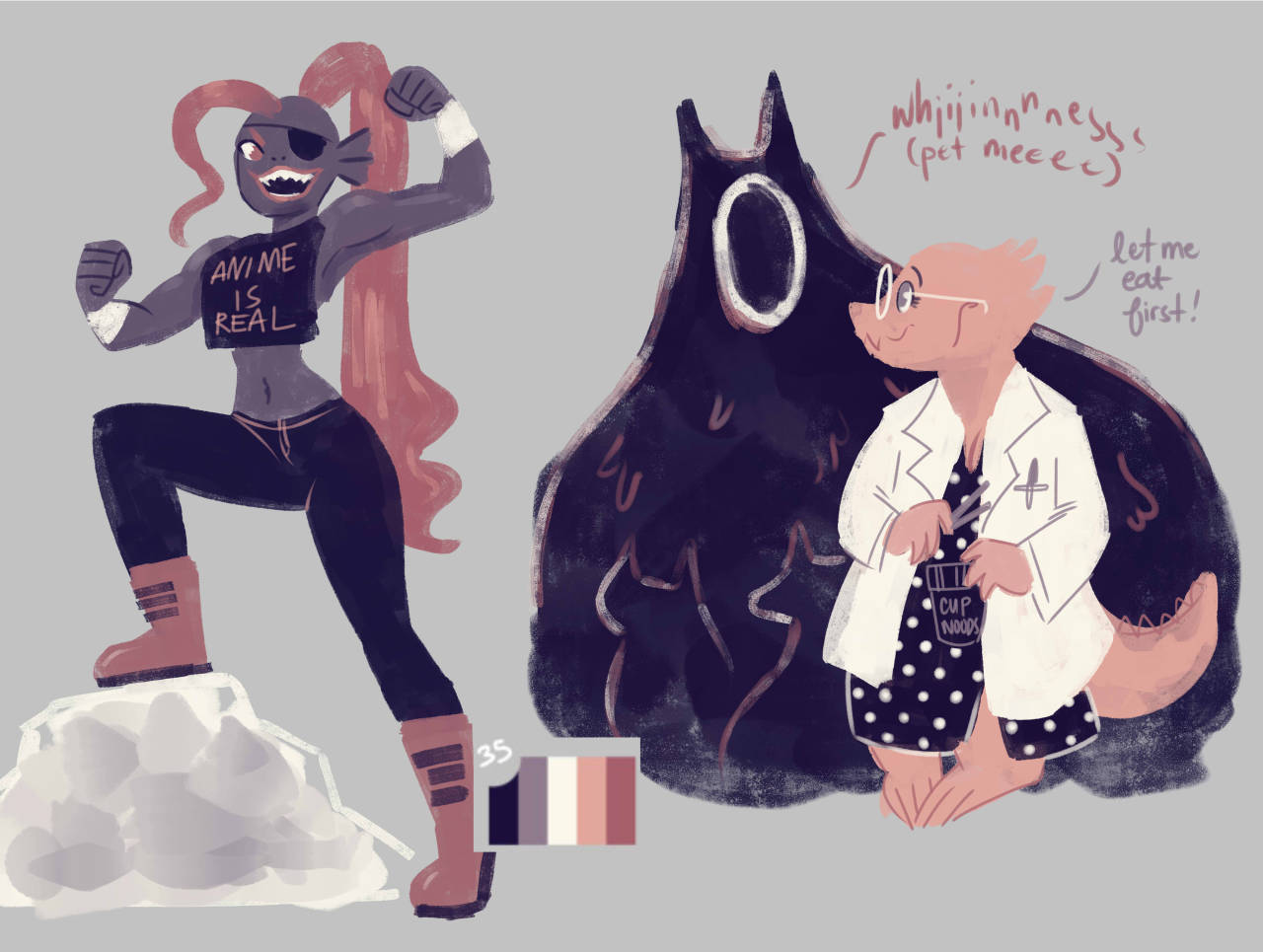 sofiaruelle:  i really love this color combo. *cries* also trying a new artstyle