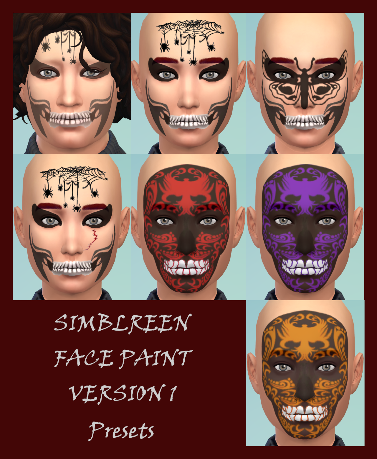 The Sims Creations — Reposting last year's face paint 🎃🧛‍♂️👻🕸️