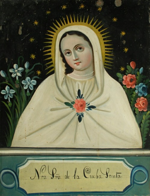 allaboutmary:
“ A Mexican retablo painting of Our Lady of the Holy Cave, who is called upon to have a good confession.
”