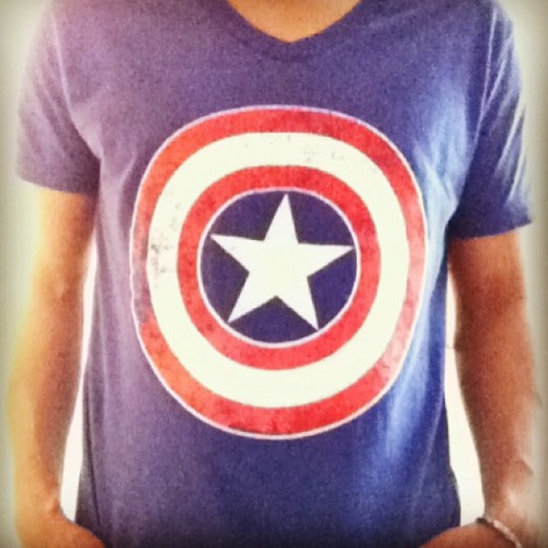 My #shirt :3 - mi #playera #capi #blue #azul #estrella #circulo #t-shirt #capitanamerica (en Villas de la hacienda)