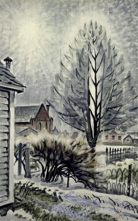 thewoodbetween: Winter Light, Backyard, 1949-60, Charles Ephraim Burchfield