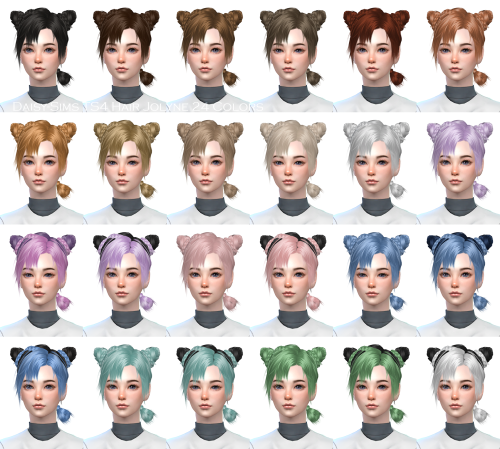 ginko0613: TS4 Female Hair Jolyne + Star Tattoos Inspired from  jojo’s bizarre adventure 24 colors