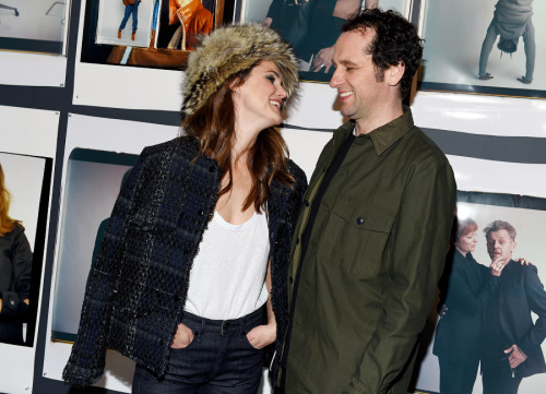 b99: Keri Russell and Matthew Rhys at the Rag and Bone exhibition party, February 9th