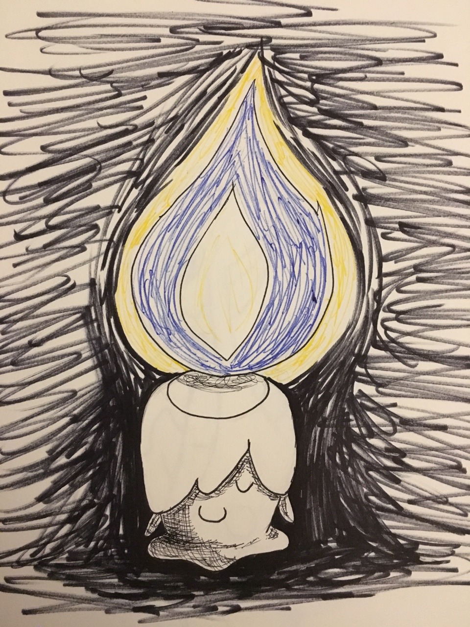 linzerj:  inktober day 4: Litwick - while shining a light and pretending to be a