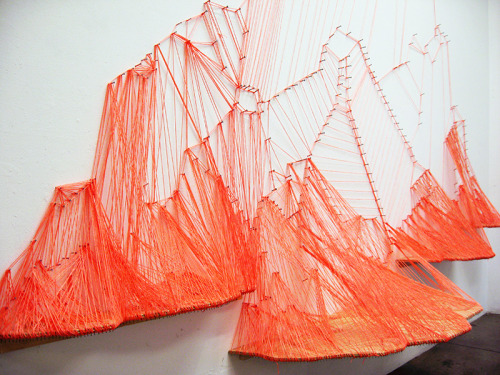 vjeranski:AILI SCHMELTZThe Magic City – 2008 nails, string, and woodvariable dimension installation