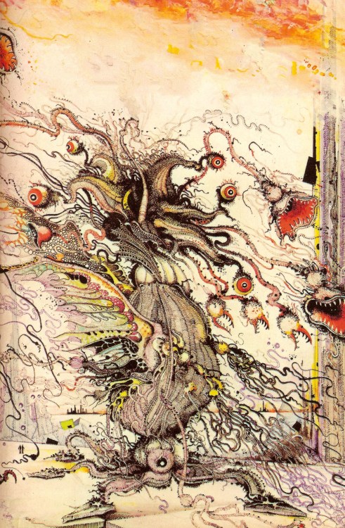 sciencefictiongallery:  Ian Miller - At the Mountains of Madness, 1973.