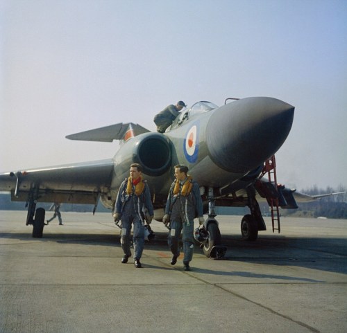 coldwarairforce:Crew of a Javelin at RAF Geilenkirchen, Germany, in April 1963.