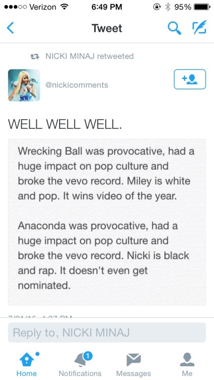 strippercops: blacksnobbery: But this is the “beef” between Nicki and Taylor that people