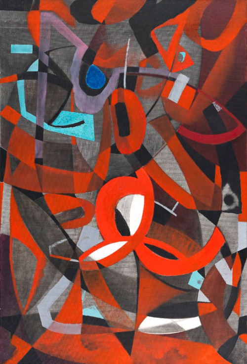 catmo-collection:  Rot in kühler Schichtung , 1946 Fathwinter (Fred A. Th. Winter) (German, 1906–1974) 