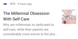 ithotyouknew2: kitoridragoness: Oh no! It’s almost as though we care about being hygienic and mentally able to get through our lives “Why do millennials wash their asses?”Cause we eatin em
