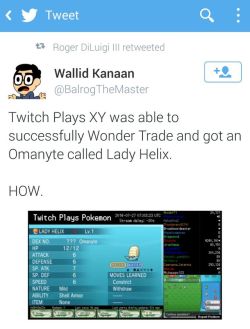 deadassmccree: commandtower-solring-go:  dpdchxkenpachi:  commandtower-solring-go:   dpdchxkenpachi:  swan2swan:  skeletim:  precumming:  Wtf…  holy SHIT  Do not doubt a god.   I don’t get it  The original Twitch plays pokemon was a Twitch based event