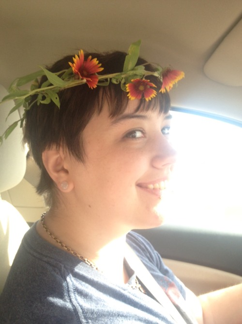 I made a flower crown out of some of the pretties along the side of the road :)
