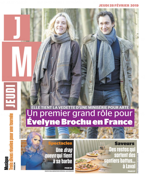 Evelyne Brochu, spy in ParisLe Journal de Montréal - February 28, 2019The Quebec actress makes her F