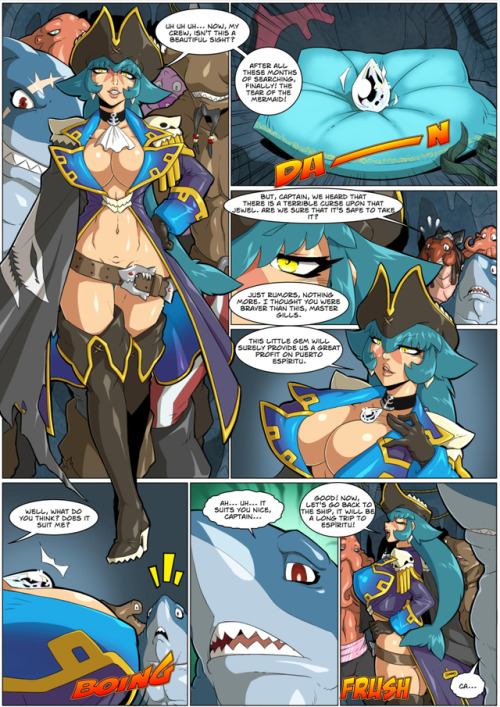 Captain Barracuda and the tear of the mermaid -P1 of 9-Here it is the first page!See you tomorrow wi