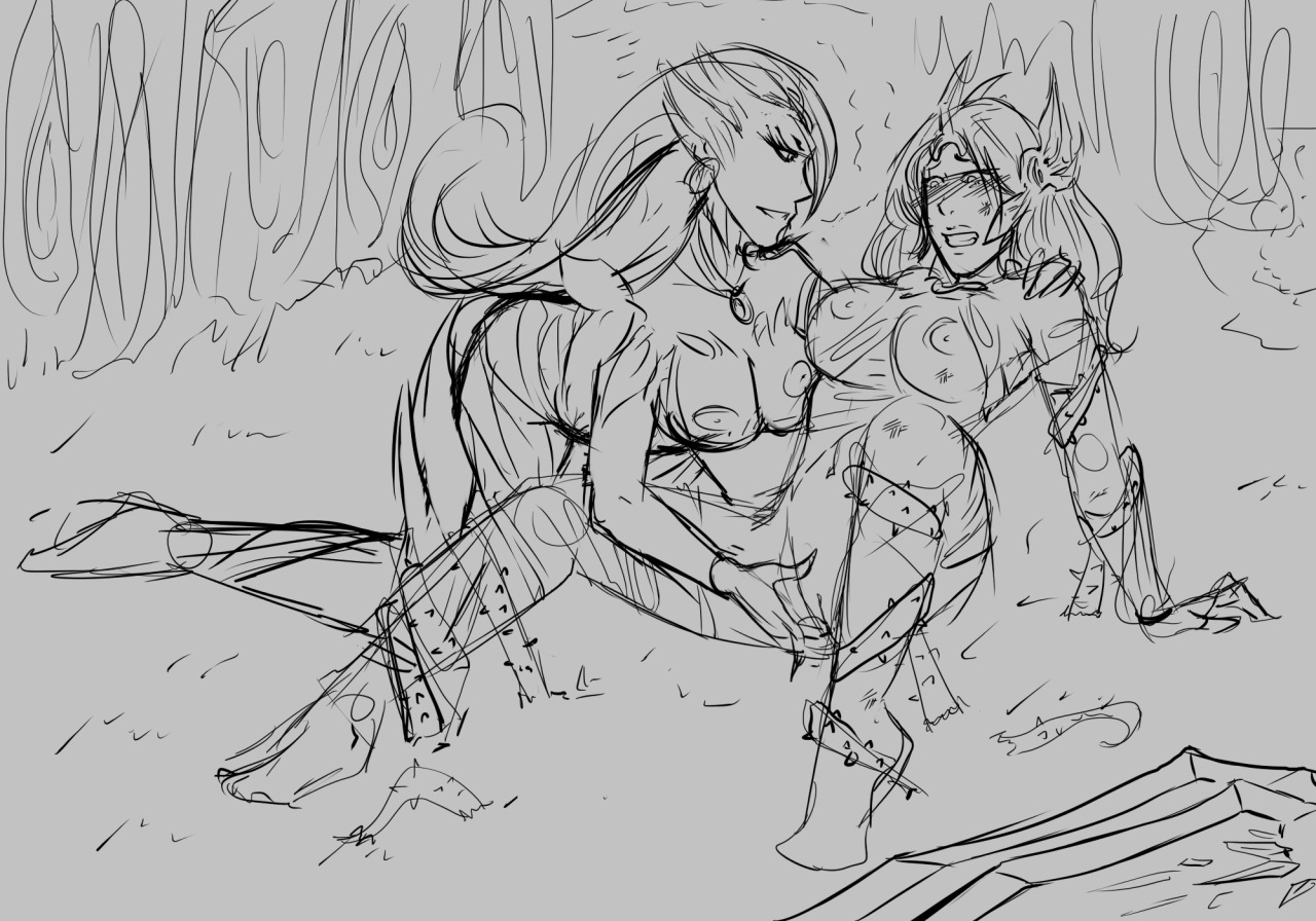 Well, this is the sketch for a commission ^^ They&rsquo;re Zyra and Leona from