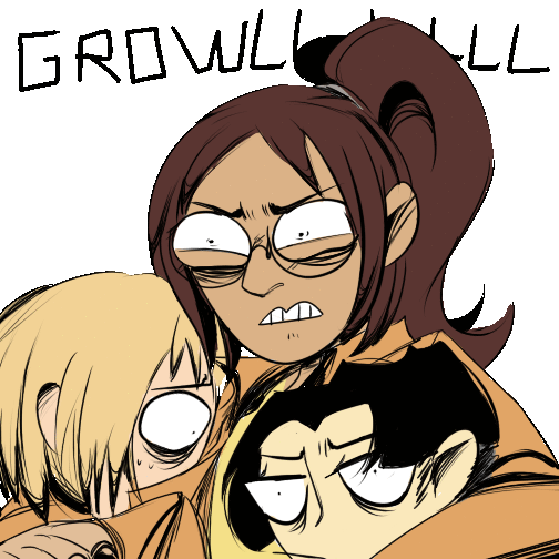 googlechromate:  Hanji is fearcily protective of her tiny men okay 