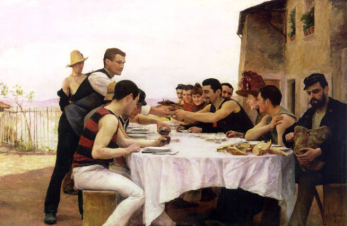 akaixab:  Les Canotiers de la Meurthe (1888), by Emile Friant