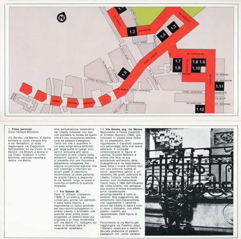 Ilio Negri, artwork for a series of art history city guides, 1972. Milano, Istituto per la Storia de