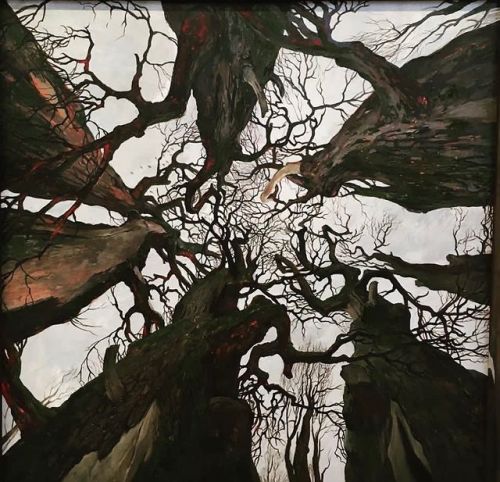 Unsubconscious:vlad Miroshnikov, ‘Old Trees’, 2019Oil On Canvas, 110 X 110 Cm