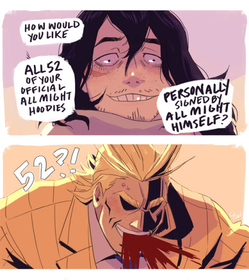 shadow-night: kevinkevinson:and All Might never did find out who the Other Kid was. He also learne