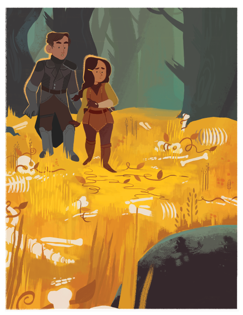 here’s a commission for @thebonegrove‘s novel, incidentially called The Bone Grove, whic