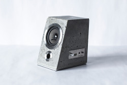 designwrld:  CONCRETUS, A WIRELESS SPEAKER MADE FROM CONCRETE 