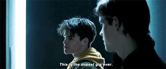 captainpoe:Dick Grayson meets the new Robin, Jason Todd.