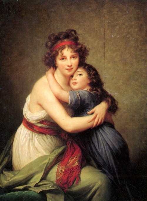 elisabeth-vigee-le-brun: Madame Vigee Lebrun and her daughter, Jeanne Lucie Louise, 1789, Louise Eli