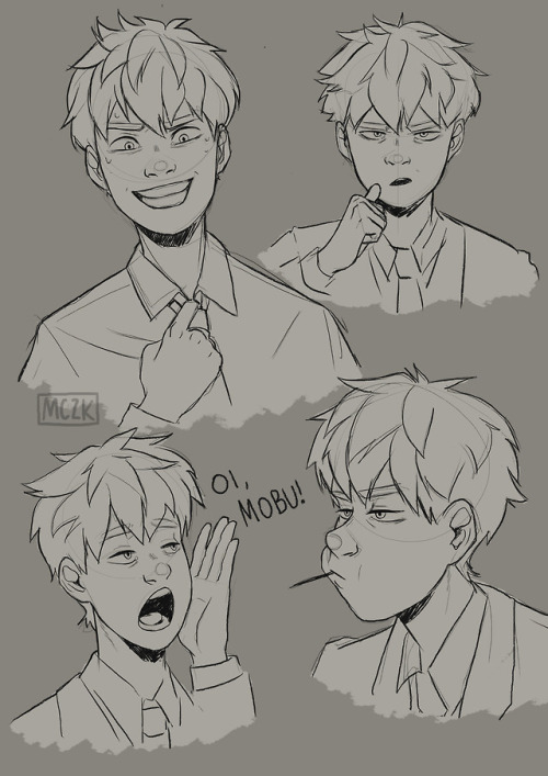 heyy, some reigen sketches