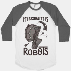 robotlyra:  cklookshuman:  Robot Varient per request! :DBASEBALL TEE | GREY TANK | BLACK TANK——MONSTER GIRL / BOY SEXUALITY POST  Put this on my wishlist, STAT 