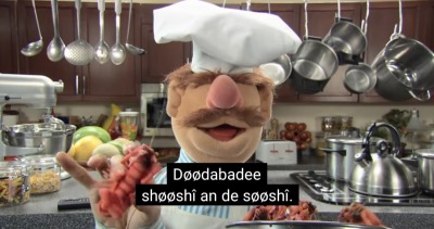 call-me-bep::donnathepirana:I turned on closed captions for the Swedish Chef and I just started weeping with laughter. I like none of their attempts sound like phonetic. Like where did that second t on the first place come from my guy??