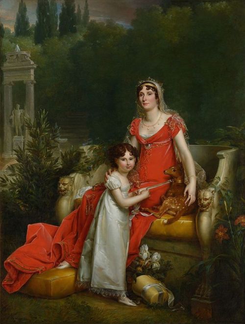 Elisa Bonaparte with Her Daughter Napoleona Baciocchi, François Gérard, 1810