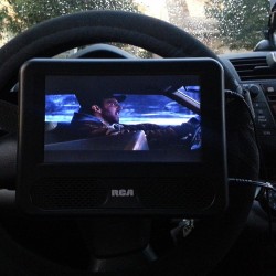 This what I do when I&rsquo;m bored. Sit in the whip and watch movies. #ComingToAmerica