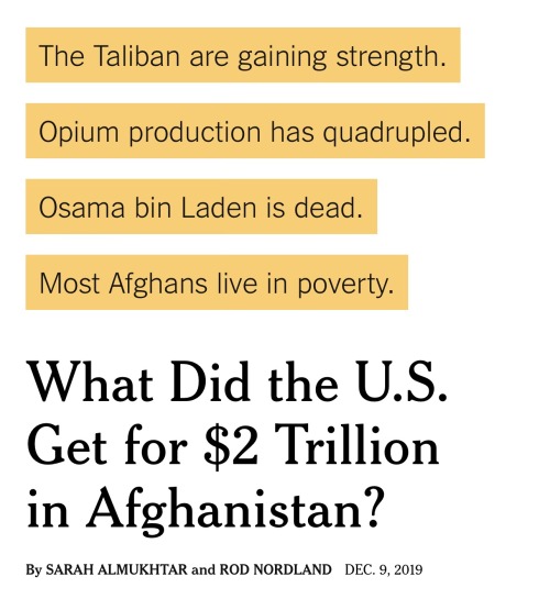 80-90 Percent Of The Money Spent By The U.S. In Afghanistan Found Its Way Back To The U.S. Via Contracts