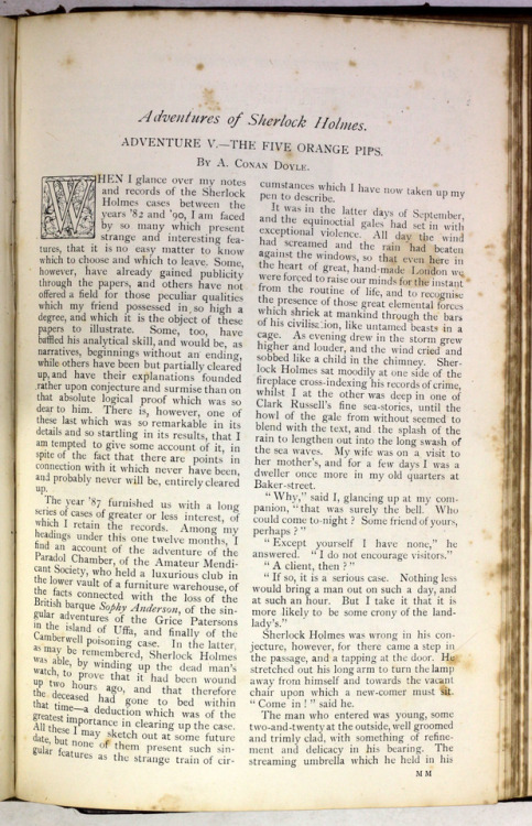 The Stand Magazine July - December 1891contains The Adventures of Sherlock Holmes by A Conan Doyle -