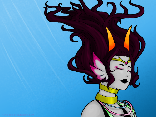 fishieprincess:  IM FINISHED Feferi underwater drawing