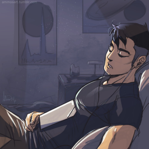 ammosart:Those nights trying to stay awake while studying, Pre-Kerberos.Day 1 of Shiro Week.