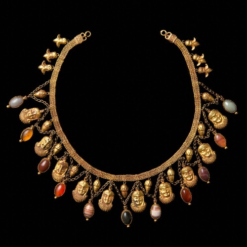 Etruscan style necklace, 19th century Italy