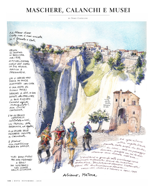 La Mia Amica IllustratriceSimo Capecchi Ha Una Rubrica Fissa Sulla Rivista Di Viaggi DOVE. Questo Mese