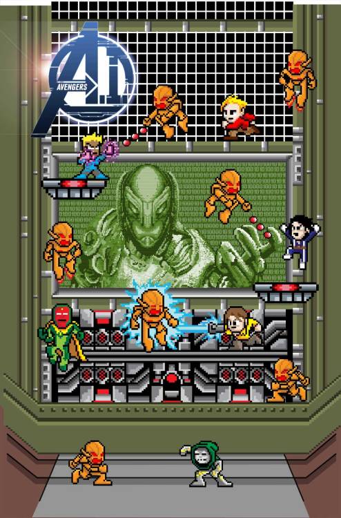 marvelentertainment:  Get a look at this awesome 8-bit variant cover to Avengers AI #1 by Matthew Waite!