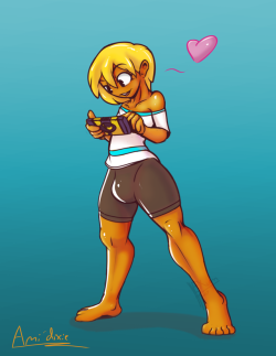 superamiuniverse:  exvarn:Just Drawing some fan art of Ami dixie from http://superamiuniverse.tumblr.com/ What a cutie and her cute bulge~!Thank you for this dude~