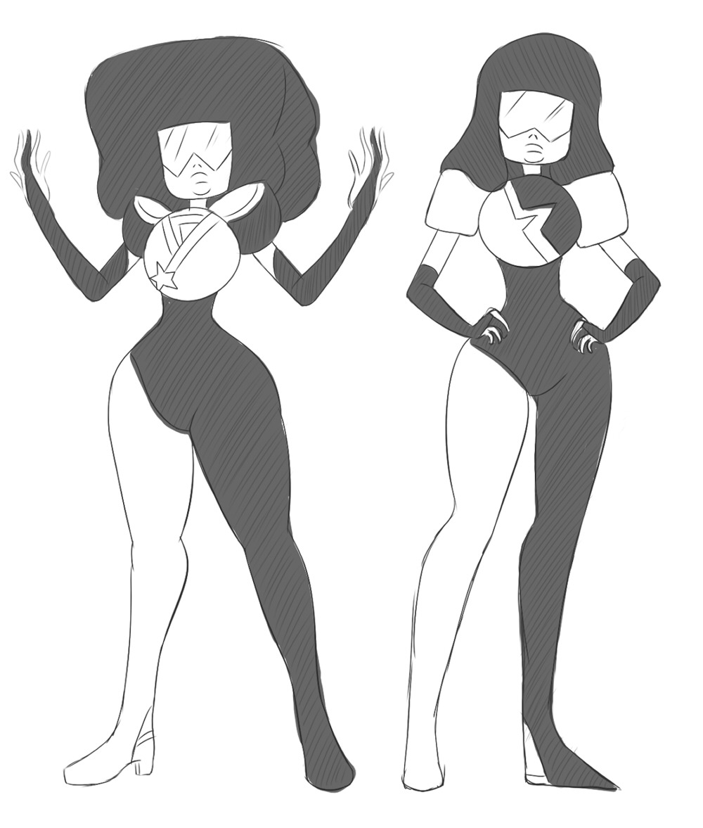 princesssilverglow:  Garnet in the pilot outfit and pilot Garnet in the final outfit.